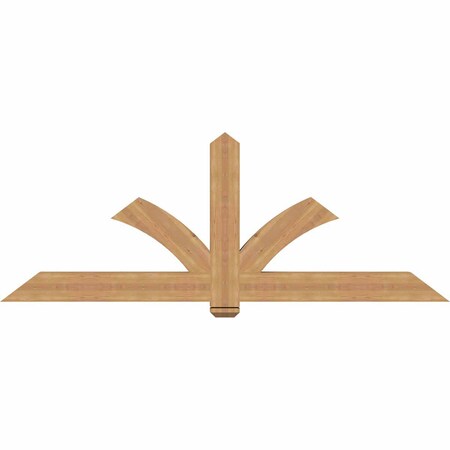 Ekena Millwork Redmond Smooth Timber Gable Bracket, Western Red Cedar, 84"W x 31"H x 3 1/2"D x 5 1/2"F, 9/12 Pitch GBW084X31X0406RED00SWR